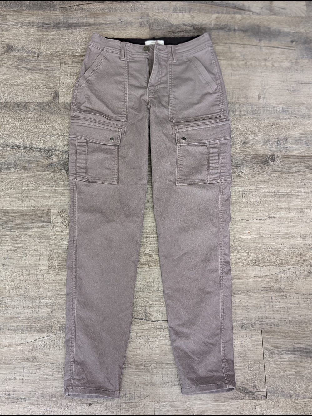 Ricki's Taupe Gray Comfort Stretch Skinny Utility Ankle Pants Size 2 / 28 Inseam